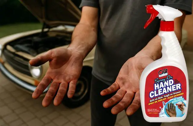 Alt view image 4 of 4 - Oil Eater Sprayable Hand Cleaner Soap - Waterless - clean Grease, Oil and Grime, 32oz Spray Bottle