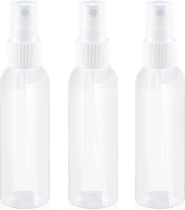 Main image of 2OZ 3 Pack Small Spray Bottle 60ml, Clear Plastic Travel Spray Bottle, Empty Mini Sprayer Bottles for Face, Toner, Liquids, Essential Oils with Labels