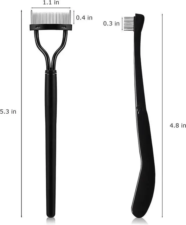 Alt view image 7 of 7 - Eyelash Comb - 2PCS Eyelash Separator Tool,Lash Separator | Lash Comb With Cover For Girls Women,Eye Makeup Brushes Separator,Mascara Applicator Tools With Metal Teeth