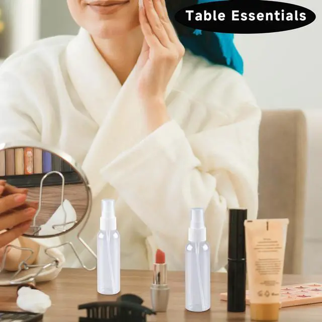 Alt view image 7 of 7 - 2OZ 3 Pack Small Spray Bottle 60ml, Clear Plastic Travel Spray Bottle, Empty Mini Sprayer Bottles for Face, Toner, Liquids, Essential Oils with Labels