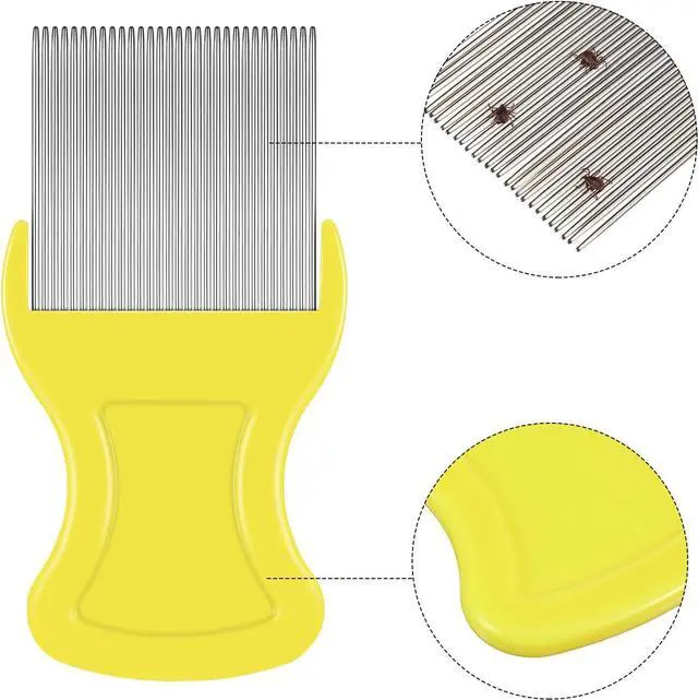 Alt view image 4 of 7 - Maitys 8 Pcs Lice Combs Kids Pet, 3.5 x 2 Inch, 3.54 x 1.57 Inch, Classic | Double Sided for Head Lice Removal, Flea Comb with Plastic Metal Fine Tooth Design, Nit Dandruff Grooming Tool