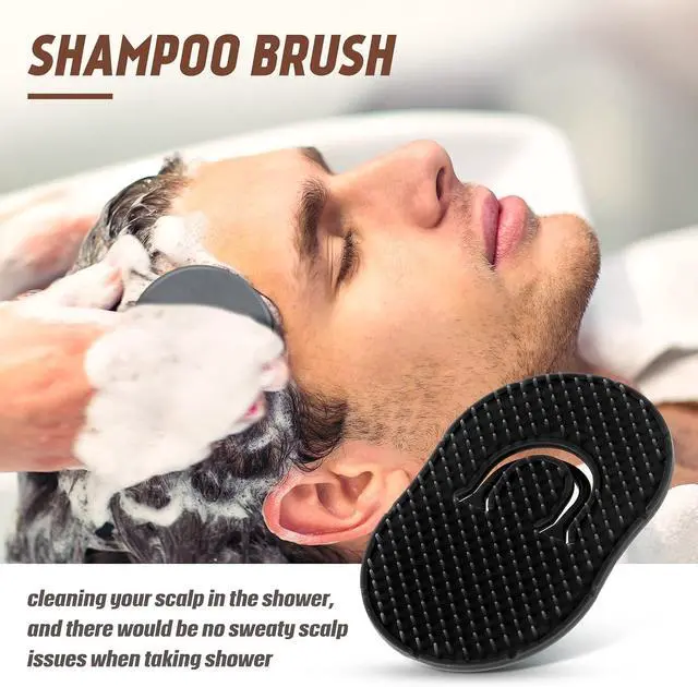 Alt view image 5 of 7 - Boao 12 Packs Hand Combs Pocket Brush Finger Palm Combs for Men Portable Soft Pocket Palm Hair Brush Scalp Massage for Hair Home Travel Pets (Black)