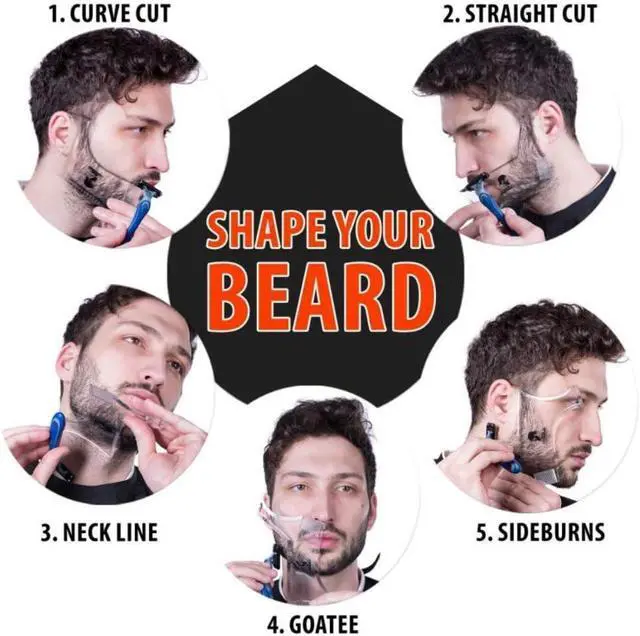 Alt view image 6 of 7 - MIKEBE Beard Shaping & Styling Tool With Comb for Perfect line up & Edging For Men's Jaw Cheek/Neck Line, Symmetric/Curve/Step Cut Works with Any Beard Razor Electric Trimmers or Clippers