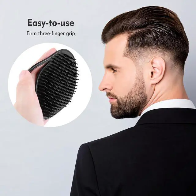 Alt view image 3 of 7 - 6 Pcs Palm Combs for Men, Massager Hair Brush Comb,Shower Comb,pocket brush
