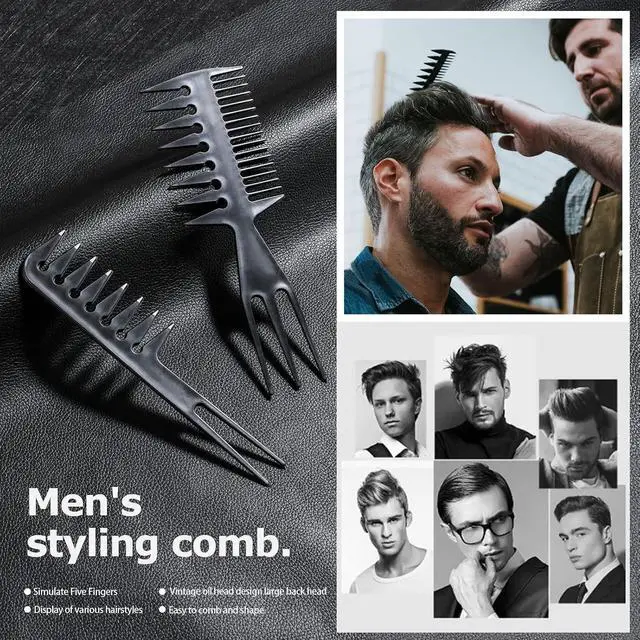 Alt view image 4 of 6 - Oneleaf Styling Hair Comb 10PCS Hair Stylists Professional Styling Comb Set Variety Pack Great for All Hair Types & Styles