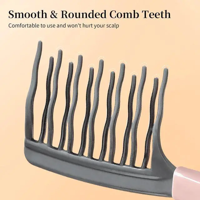 Alt view image 5 of 6 - Wide Tooth Comb for Curls, Detangling Comb with Double Row Wavy Tooth for Curly/Wavy/Thick/Long/Wet & Dry Hair, Detangler Hair Brush Large Tooth Shower Hair Comb for Women Girl Men