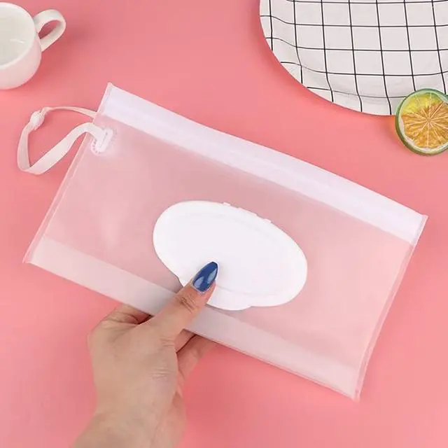 Alt view image 5 of 7 - 2Pcs Baby Wipe Case Travel Holder Keeps Wipes Moist Set of Wet Diaper Wipes Holders Cases Portable Travel On The Go Refillable Dispenser Container Waterproof Wipe Container with Sealed Diapering