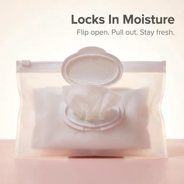 Alt view image 6 of 7 - 2Pcs Baby Wipe Case Travel Holder Keeps Wipes Moist Set of Wet Diaper Wipes Holders Cases Portable Travel On The Go Refillable Dispenser Container Waterproof Wipe Container with Sealed Diapering