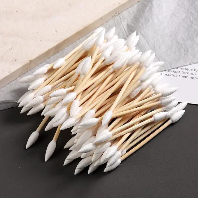 Alt view image 7 of 7 - Fcozpjk Pointed Tip Cotton Swabs Precision Tip Cotton Swab with Wood Sticks | 200PCS Double Sided Cotton Buds for Makeup Personal Care Nail Polish Clean Up Tool Nail Polish Corrector Swabs