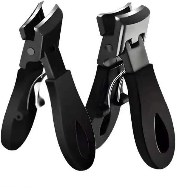 Main image of 2Pcs Ingrown Toenail Treatment Kit with Wide Jaw Nail Clippers - Heavy Duty Angled Cutters for Thick Toenails & Seniors, Professional Stainless Steel Tools