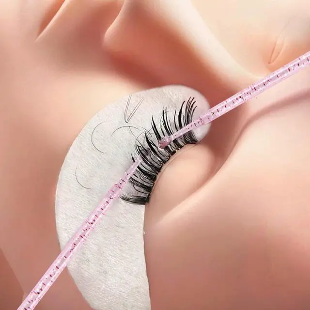 Alt view image 5 of 7 - 300 Count Micro Applicator Brush, Crystal Pink Micro Swabs, Disposable Eye Lashes Mascara Wands for Eyelash Extension