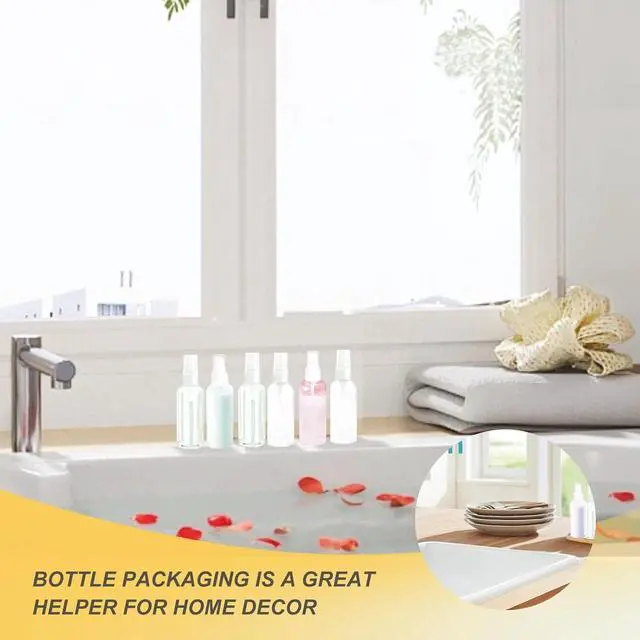 Alt view image 6 of 7 - MUUZLL Spray Bottles 6 pcs, Refillable Cosmetic Spray Bottles, Small Refillable Liquid Containers, 2oz/50ml Clear Empty Fine Mist Plastic Mini Travel Bottle