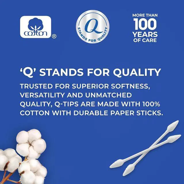 Alt view image 2 of 7 - Q-tips Cotton Swabs Precision Tips, Travel Size Toiletries for Beauty and Home, 100% Cotton, 30 Count (Pack of 2)
