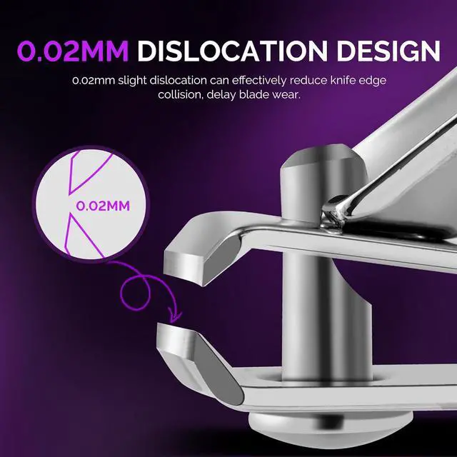 Alt view image 5 of 7 - MelodySusie Nail Clippers Set, 2 in 1 Toenail Clippers Nail Clippers for Women, Ultra Sharp Stainless Steel Fingernail Nail Clippers for Men, Nail Cutter, Gifts for Women Men, Purple