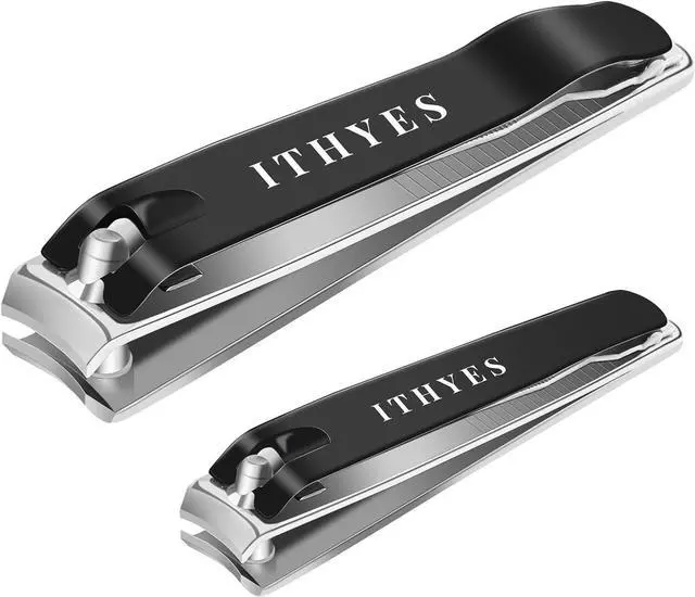 Main image of Nail Clippers Nail Cutter Set Toenail Fingernail Clippers Kit for Thick Nails Stainless Steel Sharp Sturdy Trimmer for Men & Women, Set of 2