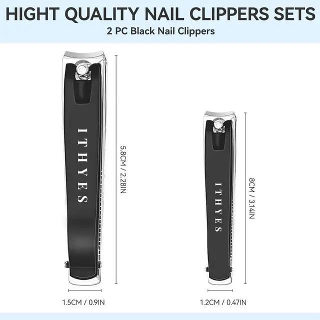 Alt view image 6 of 7 - Nail Clippers Nail Cutter Set Toenail Fingernail Clippers Kit for Thick Nails Stainless Steel Sharp Sturdy Trimmer for Men & Women, Set of 2
