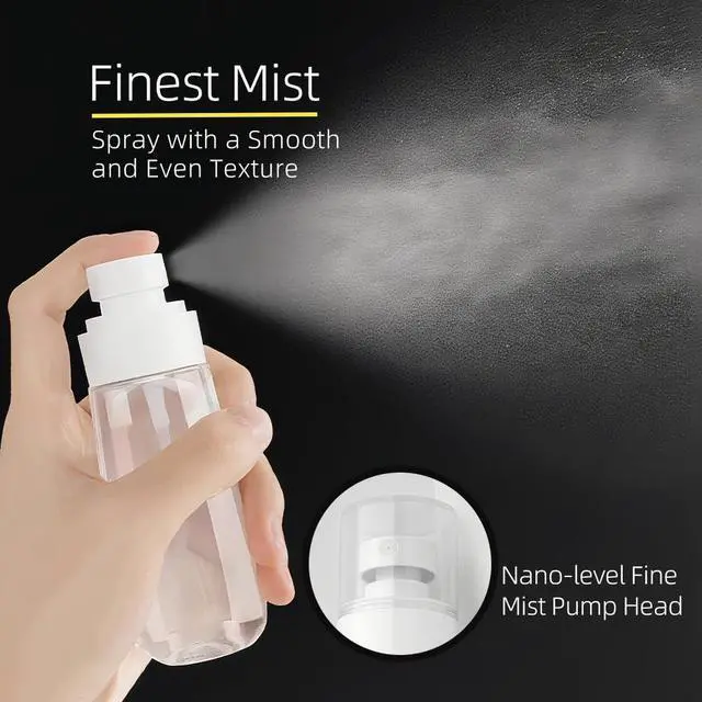 Alt view image 2 of 7 - 3 Pack Mini Spray Bottles 2oz / 60ml, Fine Mist Water Spray Bottle Leak Proof, Refillable Travel Bottles for Toner, Cosmetics & Hair Care