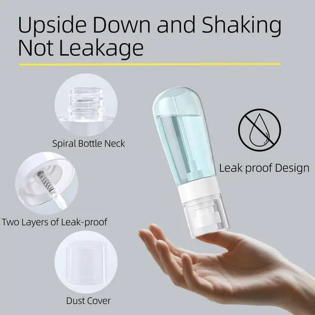 Alt view image 5 of 7 - 3 Pack Mini Spray Bottles 2oz / 60ml, Fine Mist Water Spray Bottle Leak Proof, Refillable Travel Bottles for Toner, Cosmetics & Hair Care