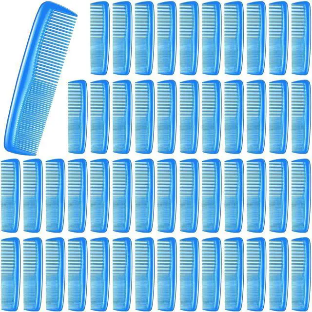 Main image of Didaey Pocket Combs for Men 5 Inch Wide Fine Teeth Professional,Blue | Bulk Barber Supplies, Flat Top Styling Beard Grooming,Anti Static Plastic Haircut Accessories,Professional Salon Home Use