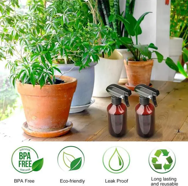 Alt view image 5 of 7 - Teyssor Spray Bottles Water Spray Bottle 2 Packs- BPA Free -10 oz/300 ml Plastic Refillable Containers Fine Mist Small Spray Bottle with Adjustable Nozzle for Hair, Cooking, Cleaning