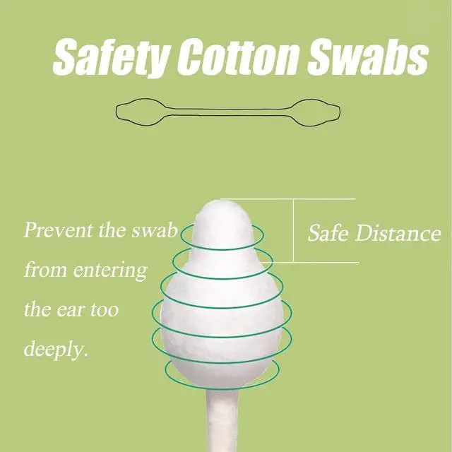 Alt view image 3 of 6 - 160pcs Safety Cotton Swabs with Large Tips for Newborn, Babies,Infants, Kids, Children