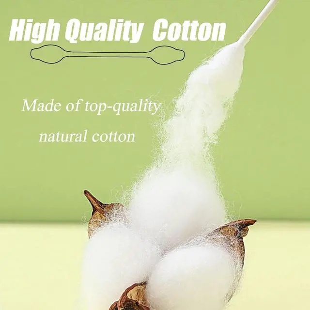 Alt view image 2 of 6 - 160pcs Safety Cotton Swabs with Large Tips for Newborn, Babies,Infants, Kids, Children