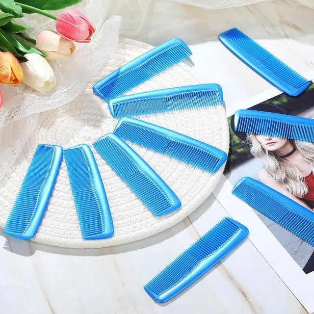 Alt view image 7 of 7 - Didaey Pocket Combs for Men 5 Inch Wide Fine Teeth Professional,Blue | Bulk Barber Supplies, Flat Top Styling Beard Grooming,Anti Static Plastic Haircut Accessories,Professional Salon Home Use
