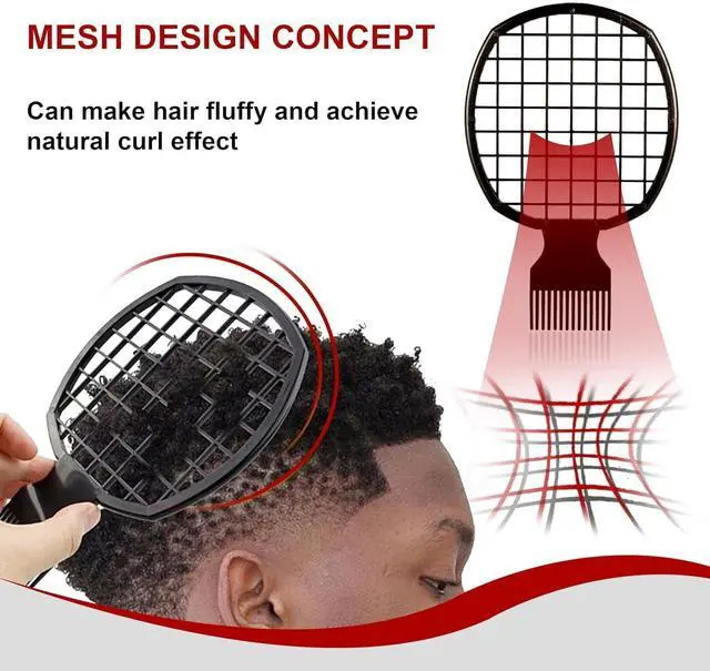 Alt view image 6 of 6 - 2 Pcs Afro Twist Set: Upgrade Hair Sponge and Comb for Men/Women Curls, Barber & Personal Styling
