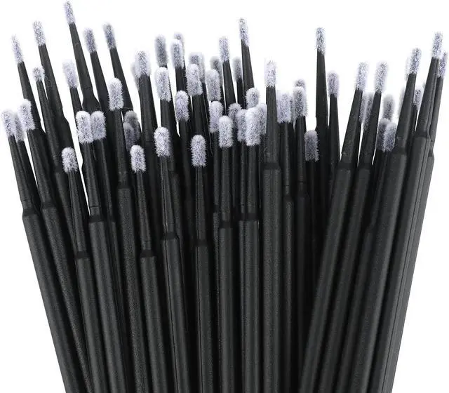 Alt view image 4 of 5 - G2PLUS Micro Swabs, Disposable Micro Applicator Brushes and Swabs 100PCS | Black Cotton Tips for Makeup Correction, Eyeliner Detailing, Nail Art Cleanup, Brow Tinting, Lash Extension Prep and Pro Use