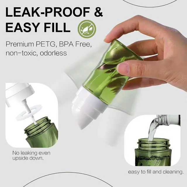 Alt view image 4 of 7 - RNOAFMU 2 Pack Small Spray Bottle 2oz/60ml, Travel Size Mini Fine Mist Spray Bottles, Plastic Leakproof & Refillable Empty Spray Bottle for Hair, Face, Plant and Cleaning