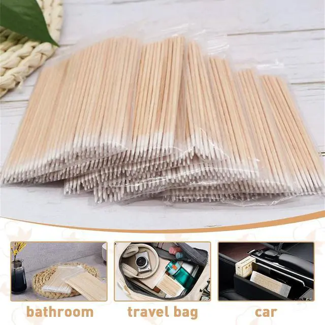 Alt view image 2 of 7 - 1000 Count Microblading Cotton Swab, Cotton Swabs Pointed Tip, Cotton Swabs Wood Sticks, Cotton Tipped Applicator, Tattoo Permanent Supplies (1000pcs)