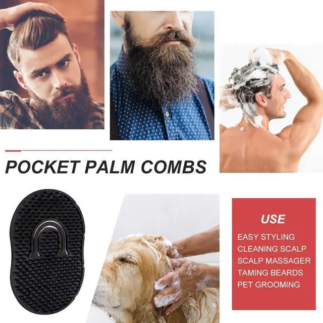 Alt view image 7 of 7 - Portable Grooming Set: Plastic Massage Combs, Beard Brush, Scalp Shampoo Brush, and Pet Grooming Brushes for Home and Travel (6 Pack)