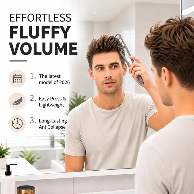 Alt view image 2 of 7 - Texture Styling Comb, Wide Tooth Daily Grooming Comb, Professional Hair Styling Tool for Men and Women, Grey (1 Pack)