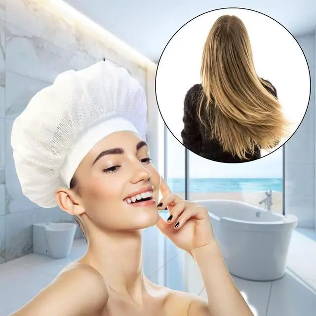 Alt view image 5 of 7 - Net bonnet, Special Design for Curly Hair, Reduces Frizz, Accelerates Drying, Enhances Curl Definitiontotal 2pcs)