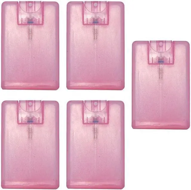 Main image of 5Pcs PinkCard Type Spray Bottles Portable Fine Mist Spray Bottle Travel Bottle Refillable Cosmetic Spray Bottles for Women Beauty and Personal Care Refillable Containers 20ml/ 0.67oz