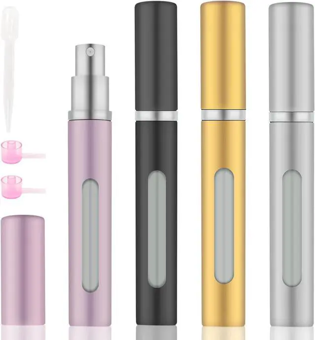 Main image of 4pcs Mini Perfume Travel Bottle, Perfume Atomiser Refillable, 5ML Spray Bottles, Portable for Travel Holiday, Outdoor Activities and Business