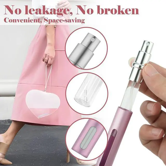 Alt view image 2 of 7 - 4pcs Mini Perfume Travel Bottle, Perfume Atomiser Refillable, 5ML Spray Bottles, Portable for Travel Holiday, Outdoor Activities and Business