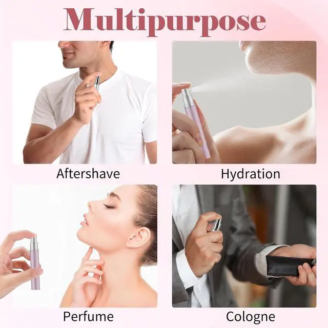 Alt view image 7 of 7 - 4pcs Mini Perfume Travel Bottle, Perfume Atomiser Refillable, 5ML Spray Bottles, Portable for Travel Holiday, Outdoor Activities and Business