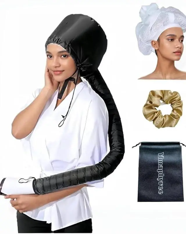 Main image of Hair Dryer Bonnet with Plopping Net,Hair Drying Bonnet for Blow Dryer,Portable Home Deep Conditioning Hair Care Hot CapSpeed Up the Drying