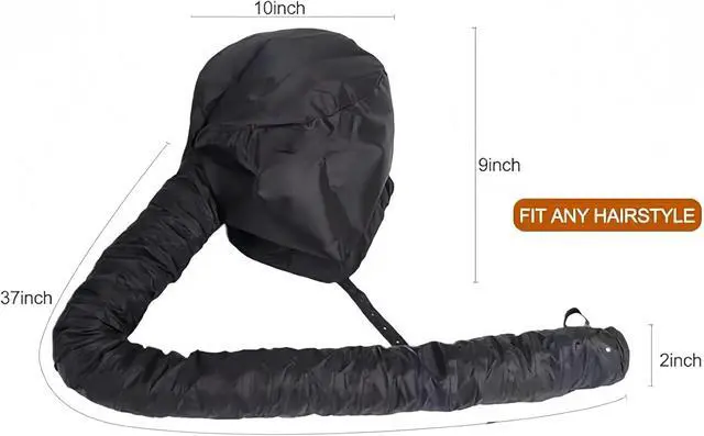 Alt view image 4 of 7 - Hair Dryer Bonnet with Plopping Net,Hair Drying Bonnet for Blow Dryer,Portable Home Deep Conditioning Hair Care Hot CapSpeed Up the Drying