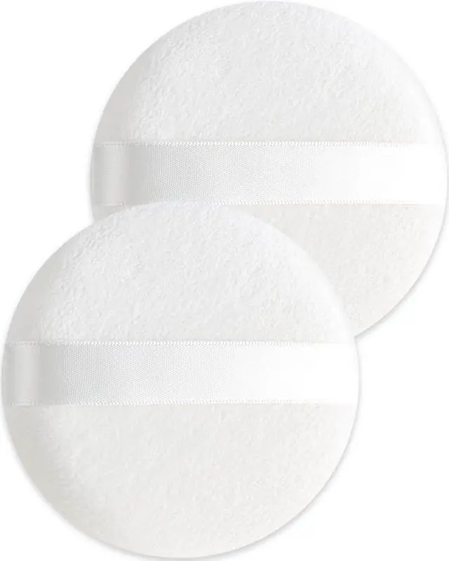 Main image of 2 Pcs Powder Puff,3.14 Inch Powder Puffs for Body Powder Face Loose Powder Large(White)