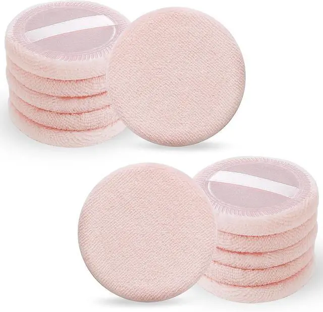 Main image of 12 Pcs Round Puffs Setting 2.3'' Cotton Cosmetic Puffs Velour Face Makeup Compact Makeup Sponge Cushion Puff Loose Make Up Sponges for Foundation Setting Powder