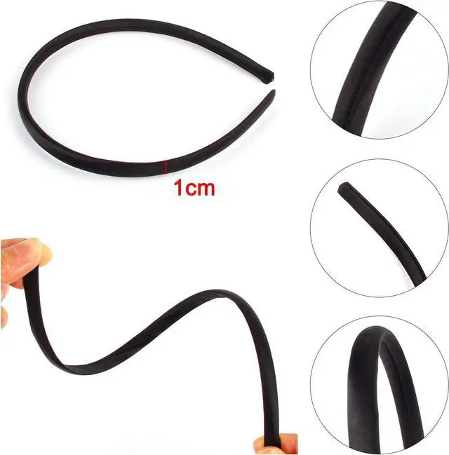 Alt view image 2 of 7 - 20 PCS White Satin Covered Headbands for Girls Women Christmas Plain DIY Craft Head bands Plastic Thin Headband for Women(White)