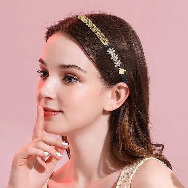 Alt view image 5 of 7 - 20 PCS White Satin Covered Headbands for Girls Women Christmas Plain DIY Craft Head bands Plastic Thin Headband for Women(White)