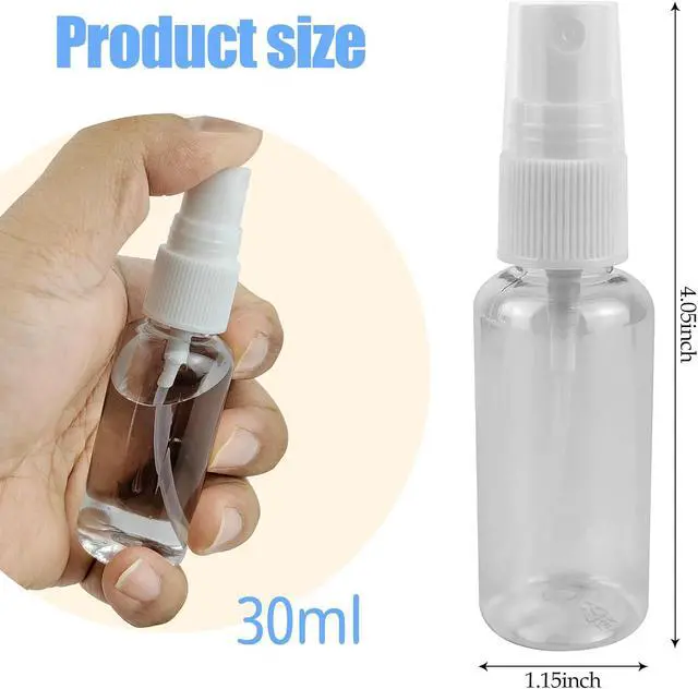 Alt view image 2 of 7 - 2 Pcs Spray Bottle,1oz/30ml Mini Empty Travel Bottles, Fine Mist Spray Bottles for Hair and toiletry - Perfect for On-the-Go Use (30ML)