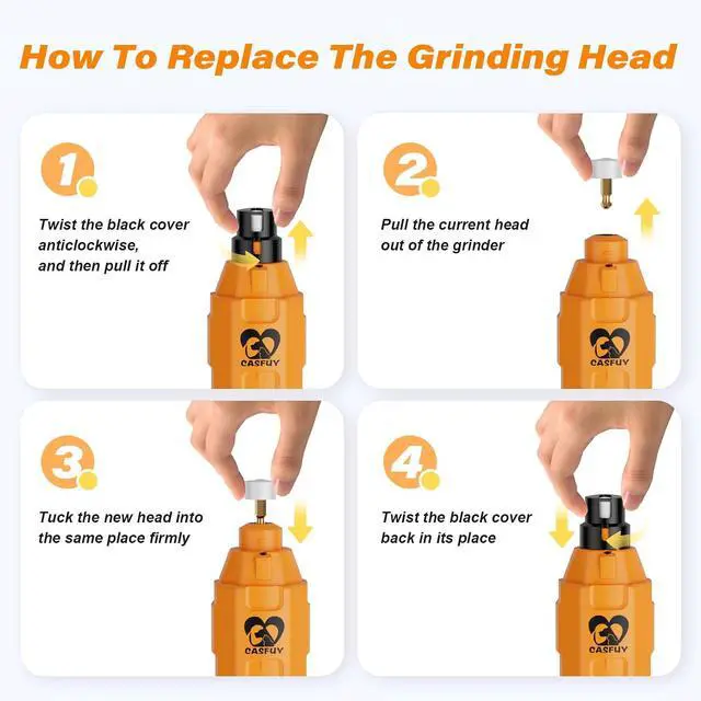 Alt view image 6 of 7 - Casfuy Replacement Dog Nail Grinder Wheel Compatible with Model N10, N20, N30, N50, N60, N65 (Not for Model N70 / N75 / N90)
