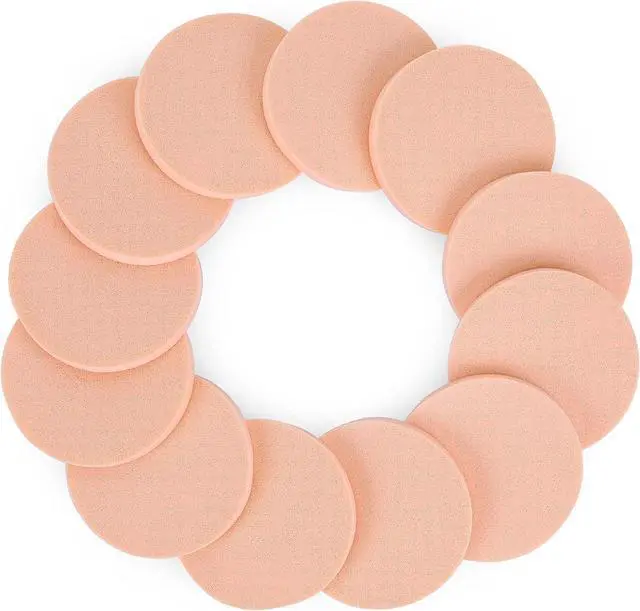 Main image of Molain Round Sponge Puff Set,12 Pcs 2.2 Inch Facial Powder Puffs Foam Sponges For Liquid Foundation Makeup, Facial Cleansing