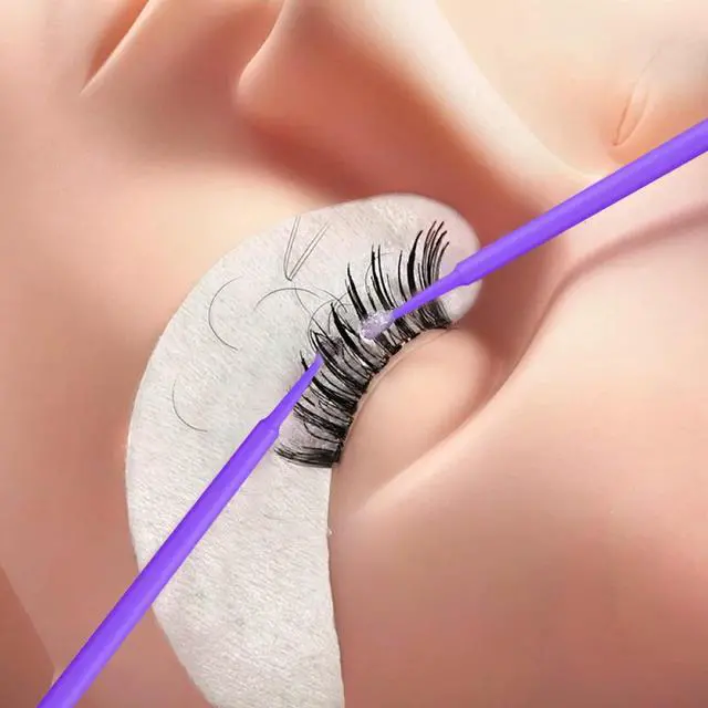 Alt view image 5 of 7 - 300 Count Disposable Micro Applicator Brush for Eyelash Extension, Micro Swabs Mascara Wands for Makeup Application - 3 Colors
