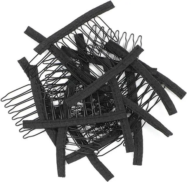 Main image of 30 Pcs Wig Clips Wig Combs to Secure Wig 7-Teeth Wig Combs for Making Wig Caps (30 pcs, Black)
