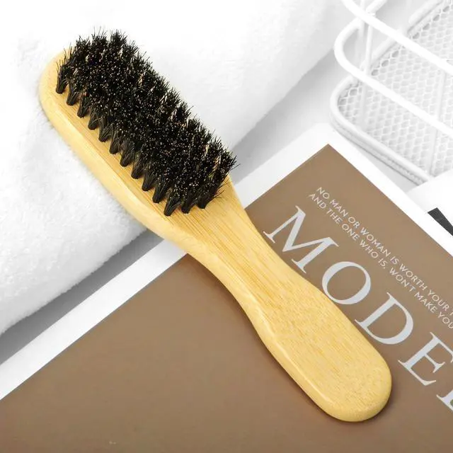 Alt view image 7 of 7 - Slick Back Hair Brush, Mini Boar Bristle for Baby Hair, Edges, Ponytails | Soft Bristles Lay Down Edges & Baby Hair Small Travel Size, Polishes & Smooths Frizz Ideal for Sleek Ponytails & Buns
